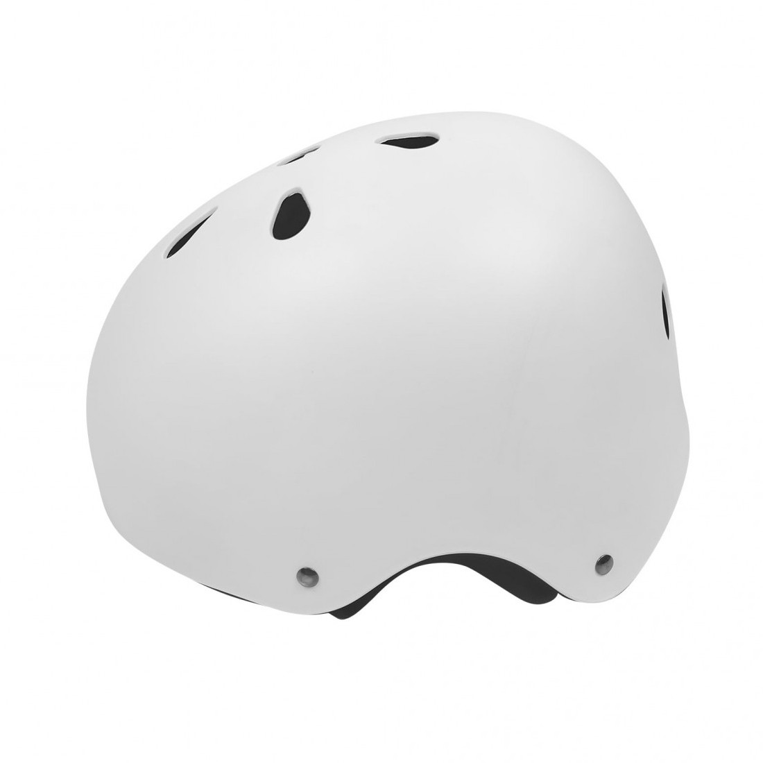 Casco Blanco mate con Luz de Seguridad