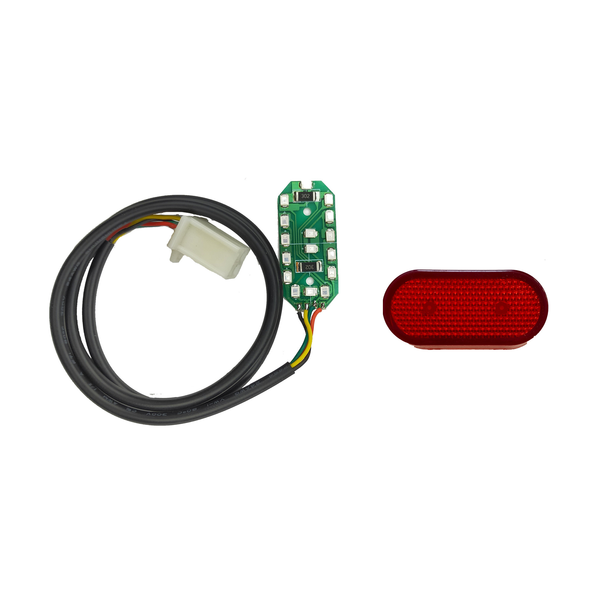 LUZ FRENO T4 Con Cubierta Rojo-Forma Cuadrado