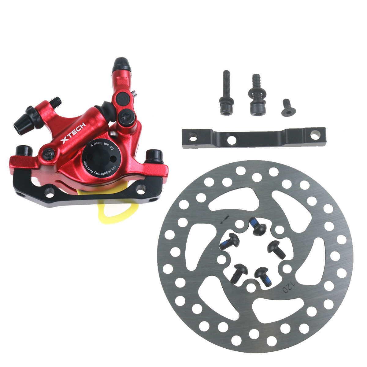 Kit Xtech Pinzas De Freno De Disco Hidráulico Rojo
