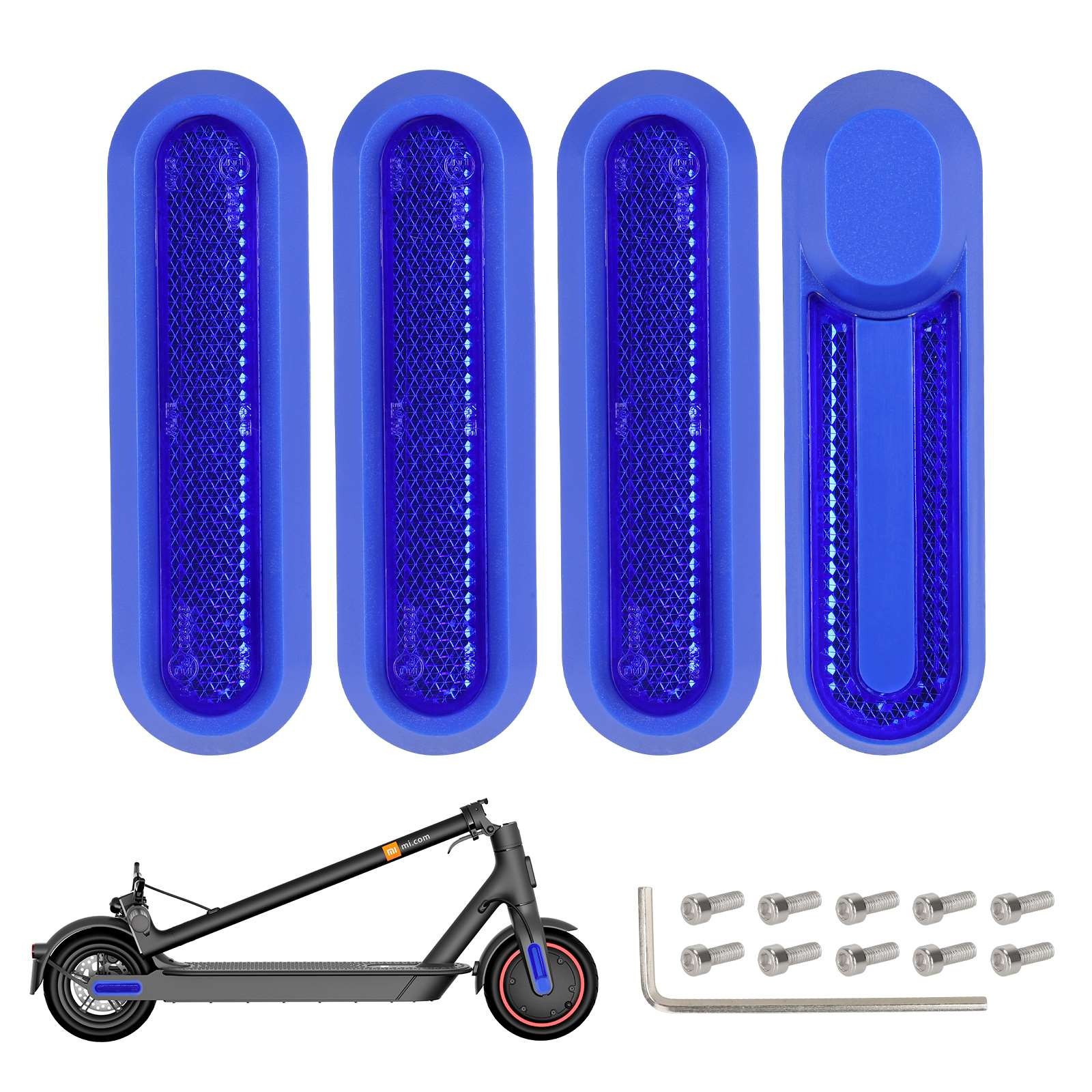 XIAOMI Set Embellecedor Neumático Azul+Reflector Azul