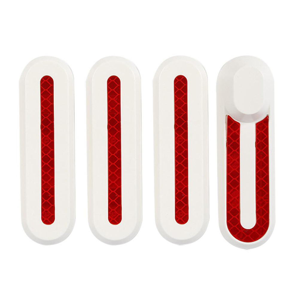 XIAOMI Set Embellecedor Neumático Blanco+pegatina Rojo