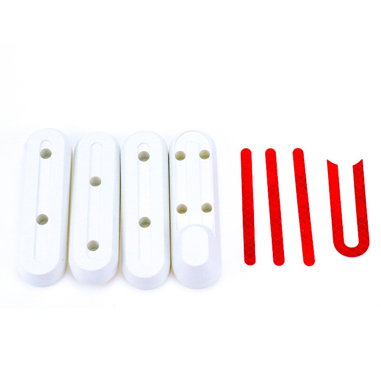 XIAOMI Set Embellecedor Neumático Blanco+pegatina Rojo