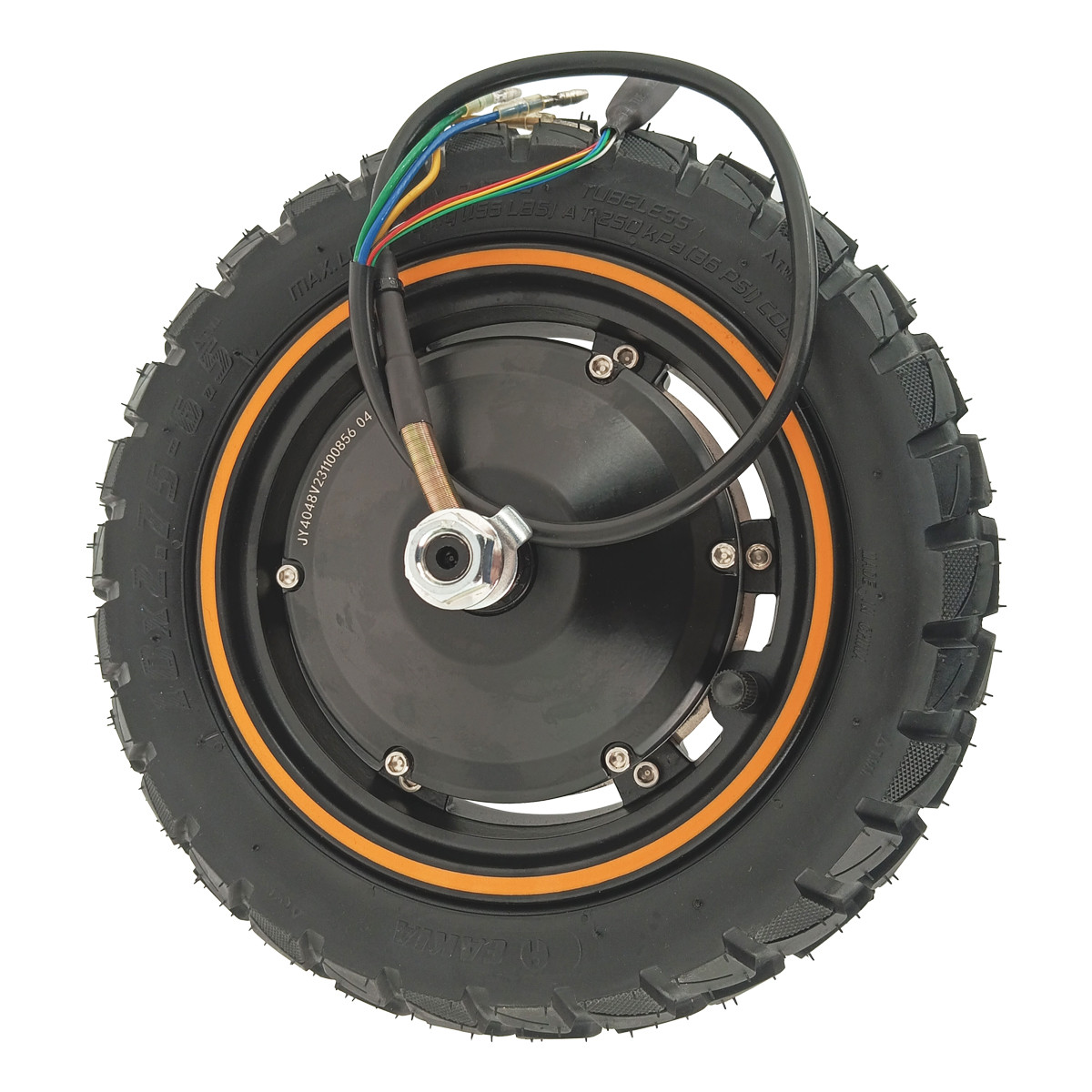 800W Motor + Neumático Taco Tubeless 10*2.75-6.5 Aro Naranja (Versión 3)