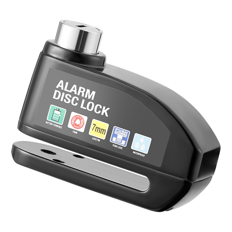 Candado de Disco con Alarma Negro 110dB Memory Cable