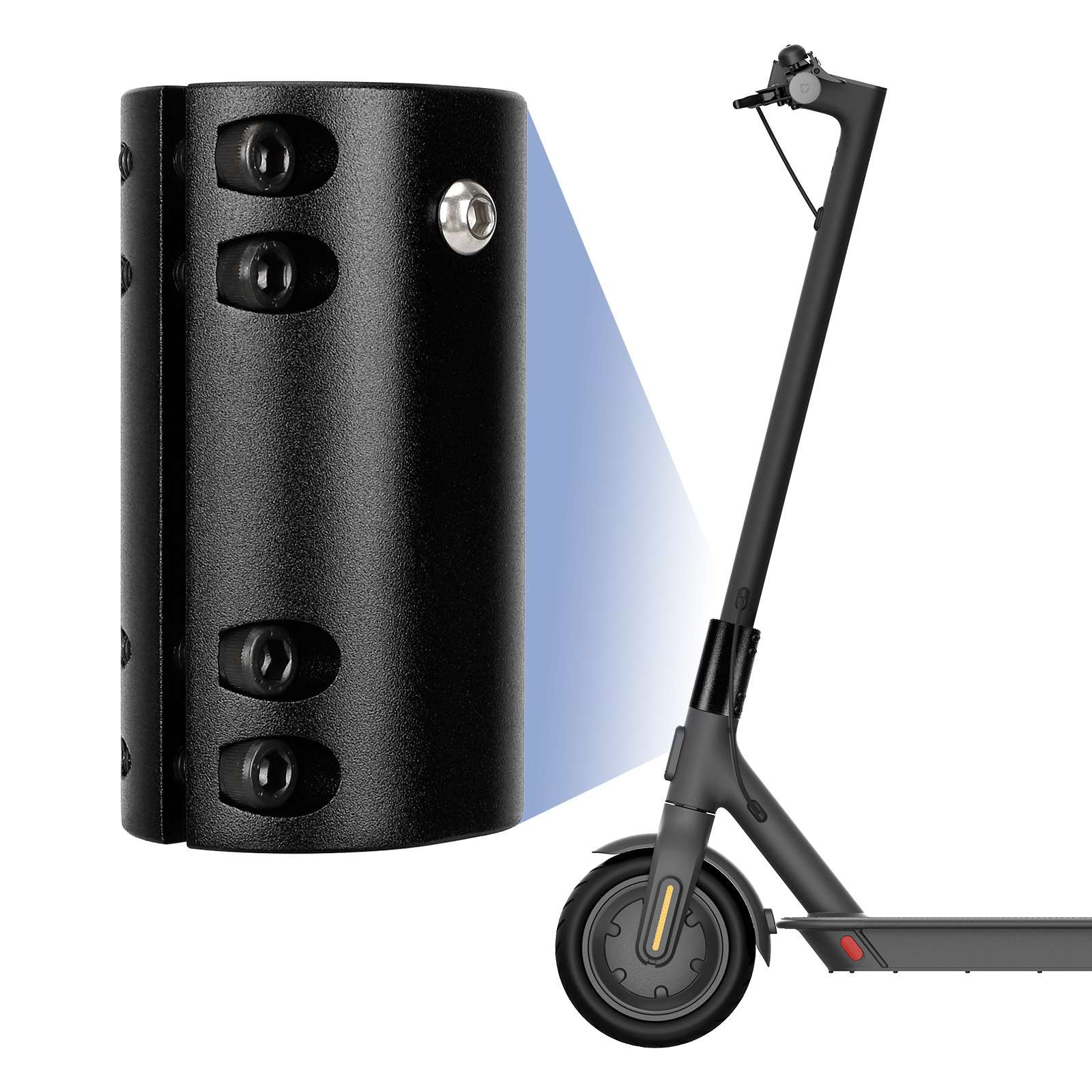 Soporte Reforzado de Pliegue de Mastil Negro M365/PRO