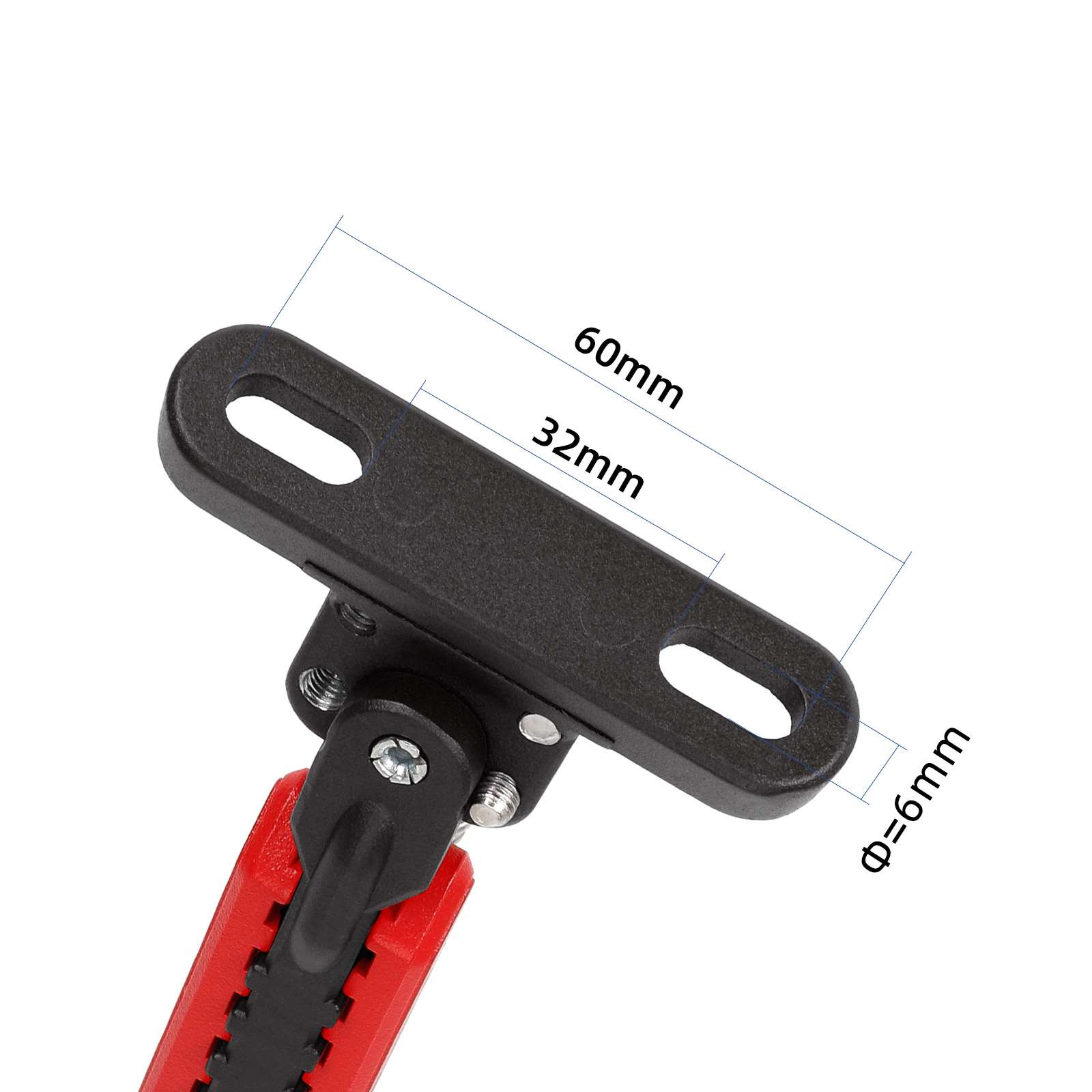 Pata De Cabra/Caballete Ajustable G30 Negro-Rojo