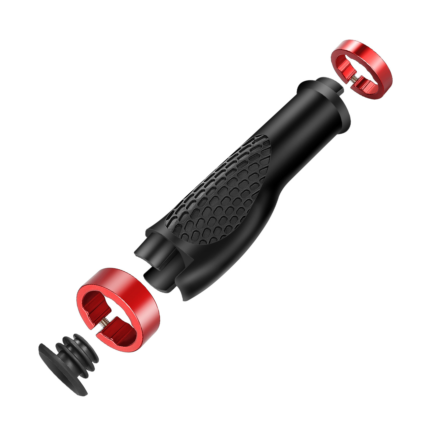 Puño Goma genérica Para Patinete y bicicleta Con Anillo Rojo